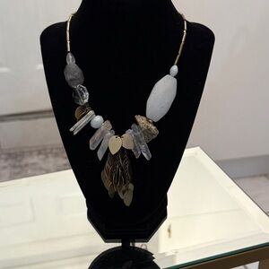 Elegant Beaded Necklace with Gold Accents